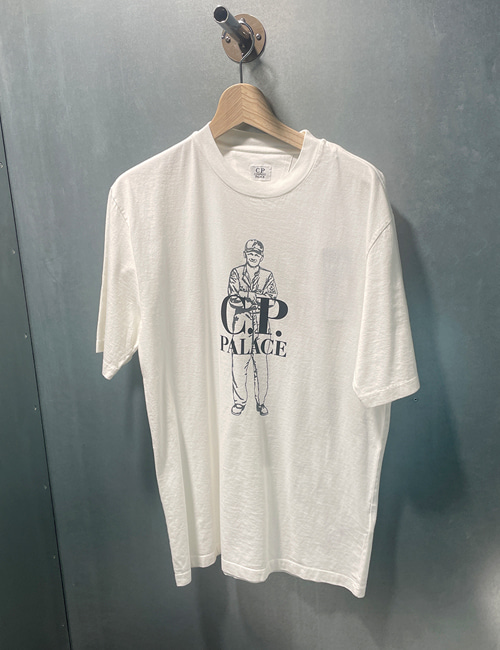 팔라스 x 씨피 컴퍼니 로고 티셔츠(화이트)